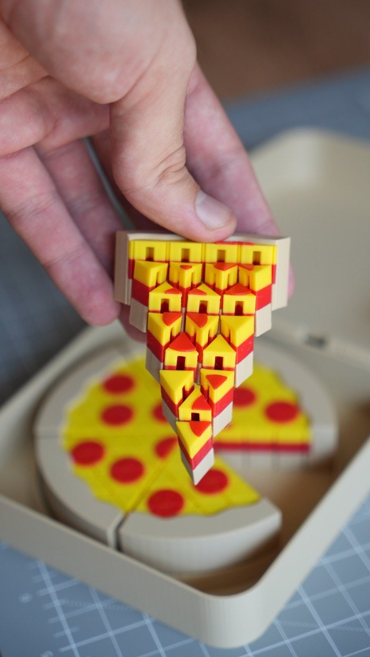 Zabawka z druku 3D w kształcie kawałka pizzy